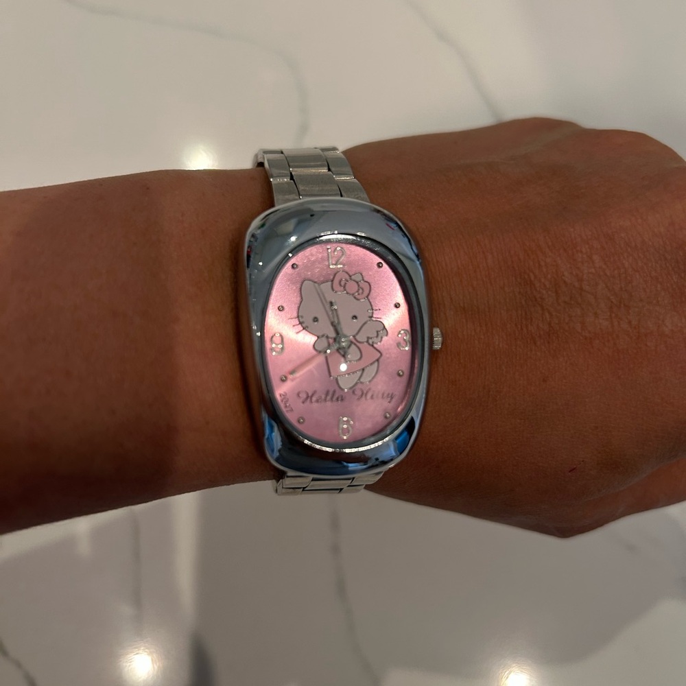 Hello Kitty Pink and Silver Watch